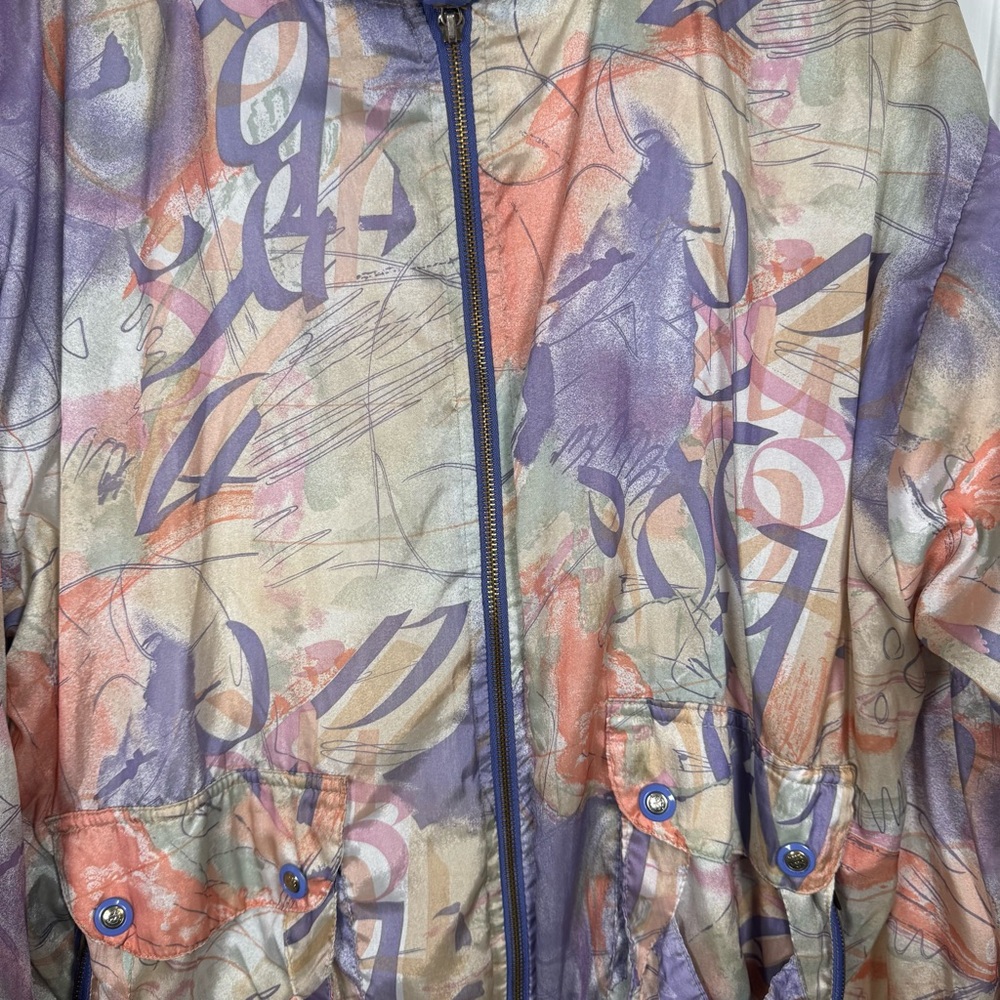 Janeve‎ Blue Jacket with Abstract Pattern - Picture 2 of 8